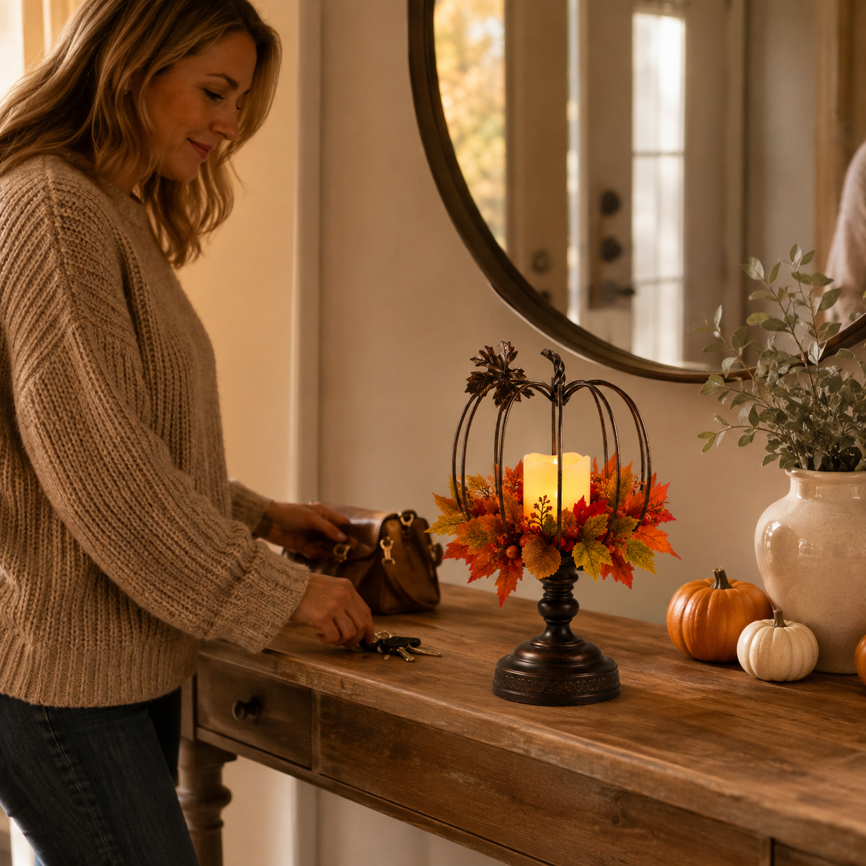 Autumn Glow Pumpkin Lantern
