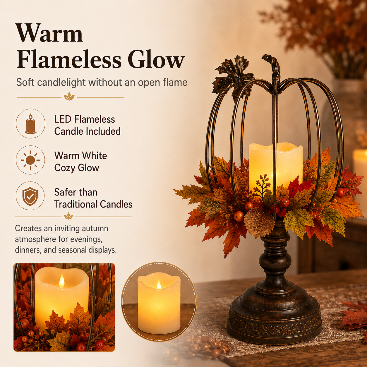 Autumn Glow Pumpkin Lantern