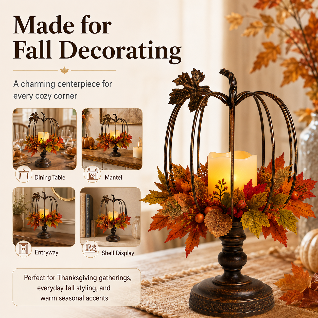 Autumn Glow Pumpkin Lantern