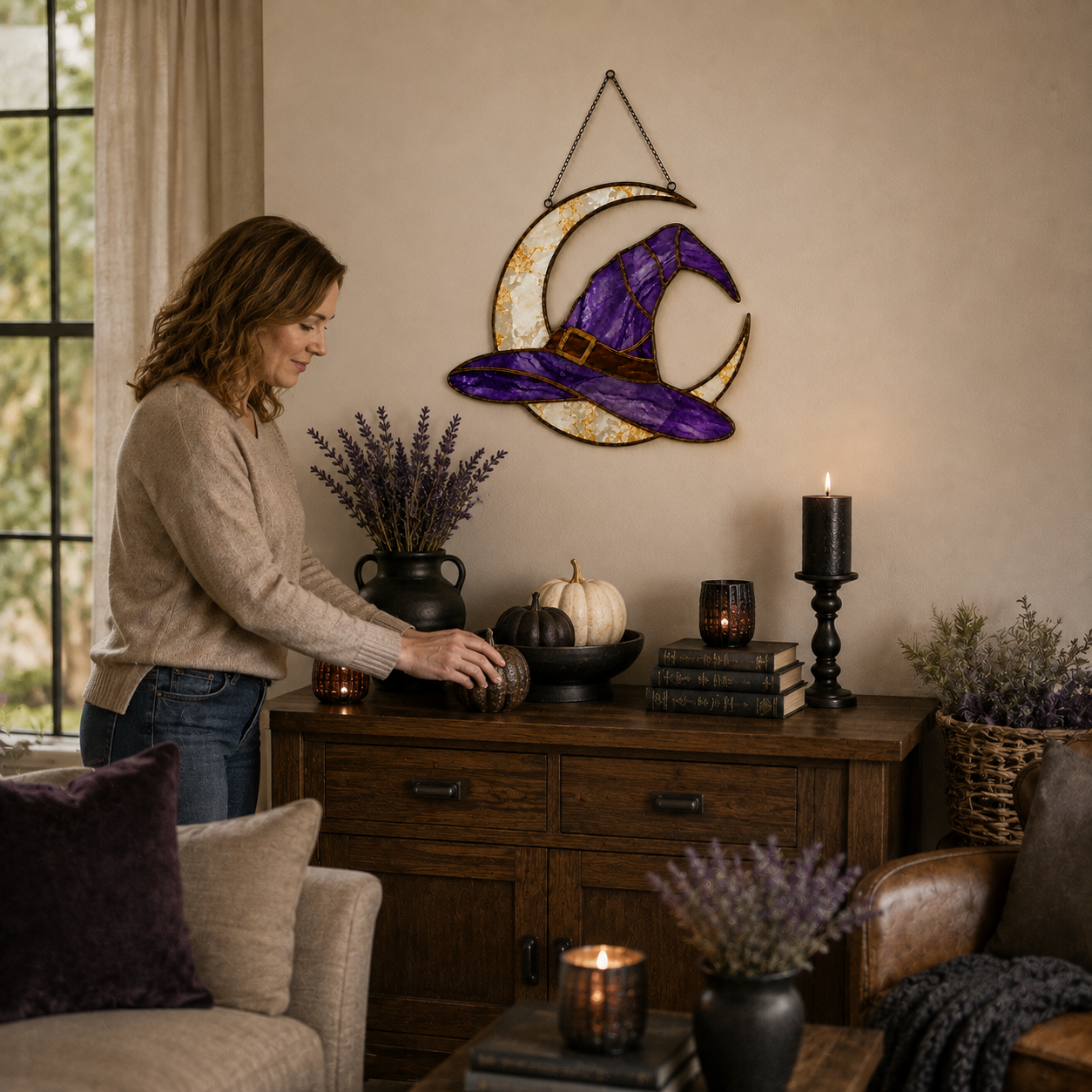 Moonlit Witch Hat Hanging Light 🌙✨