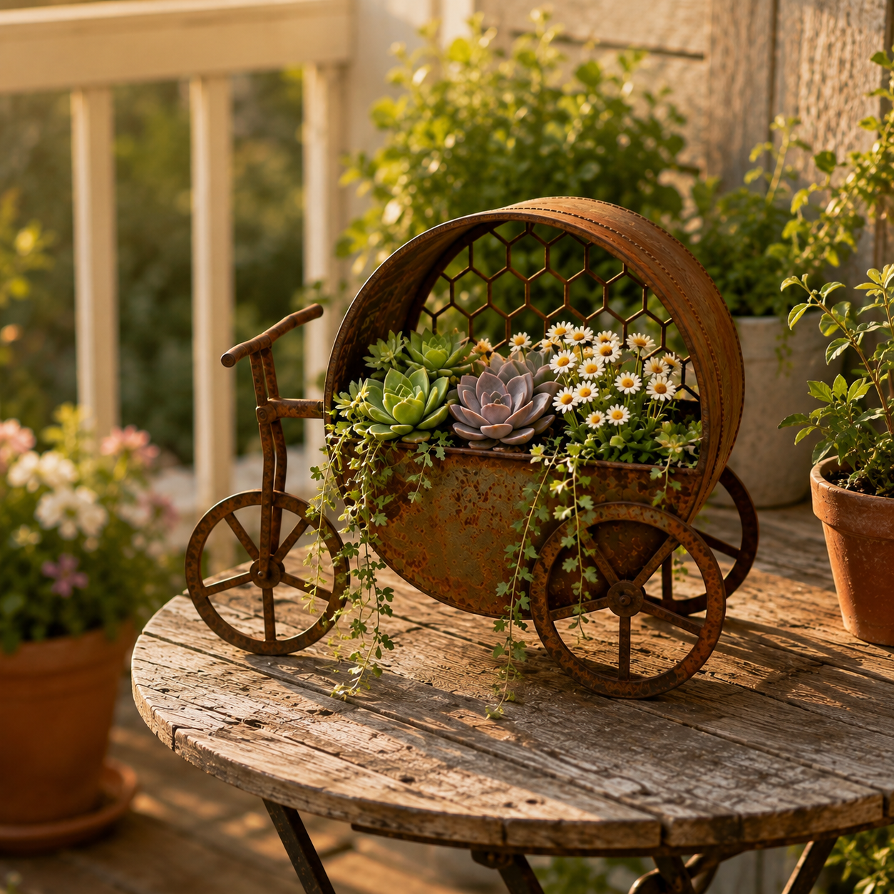 Vintage Bicycle Garden Planter