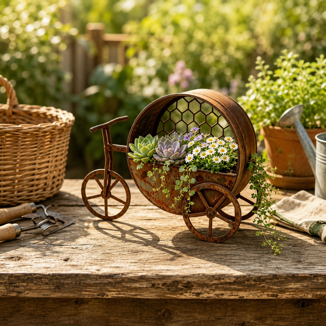 Vintage Bicycle Garden Planter