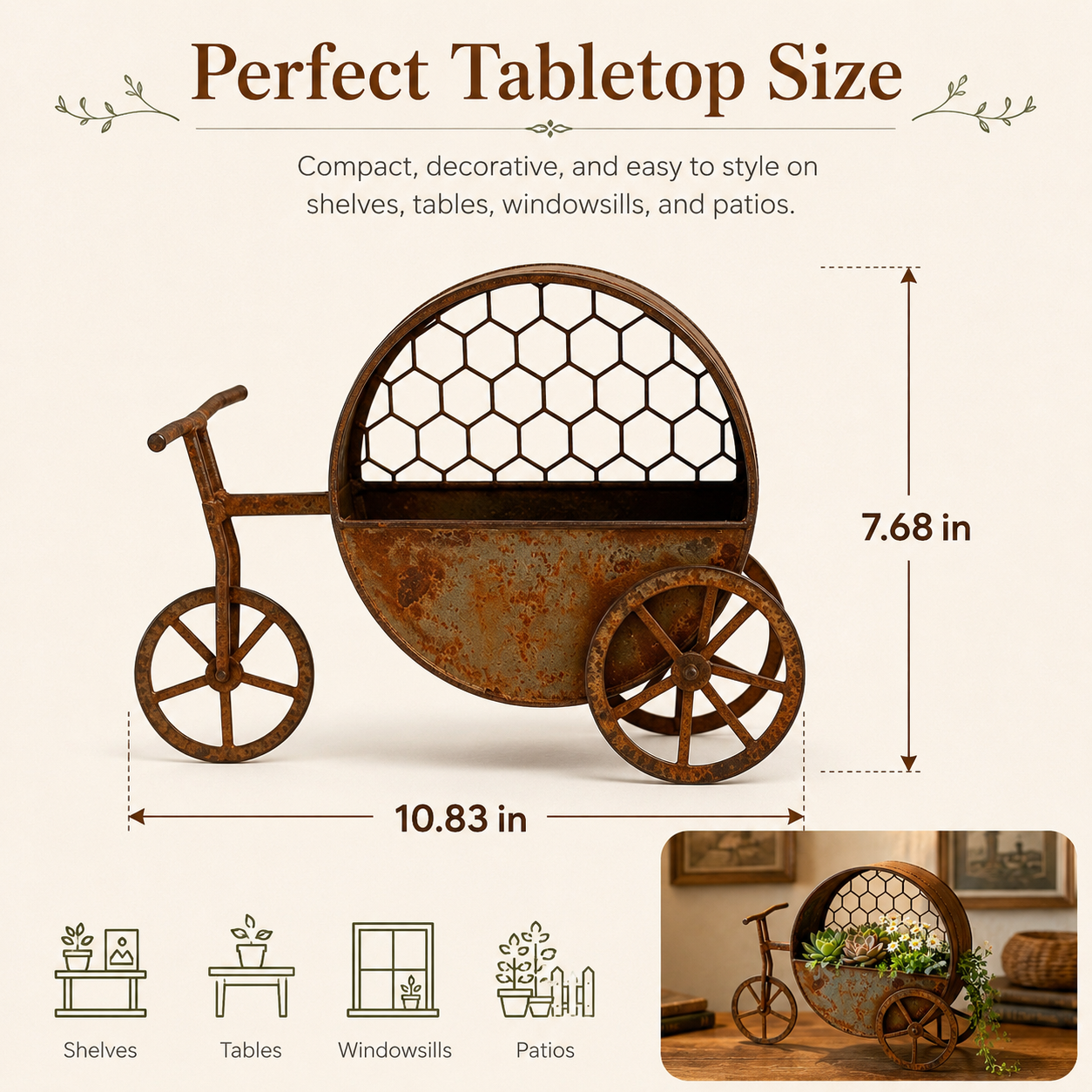 Vintage Bicycle Garden Planter