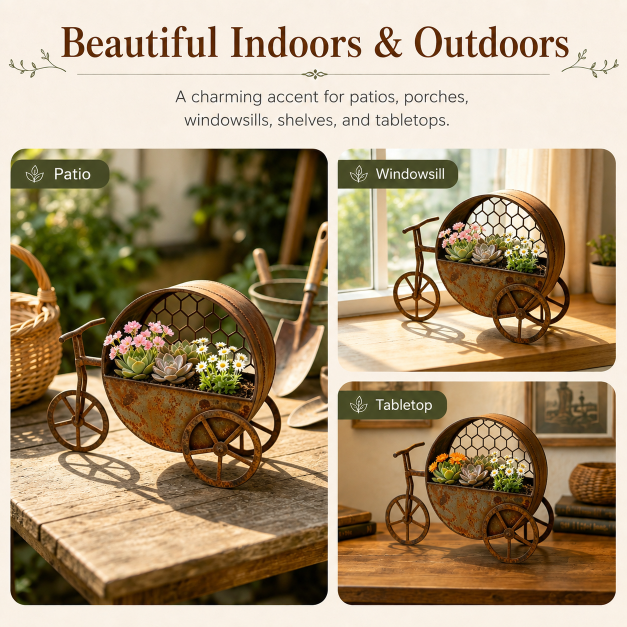 Vintage Bicycle Garden Planter