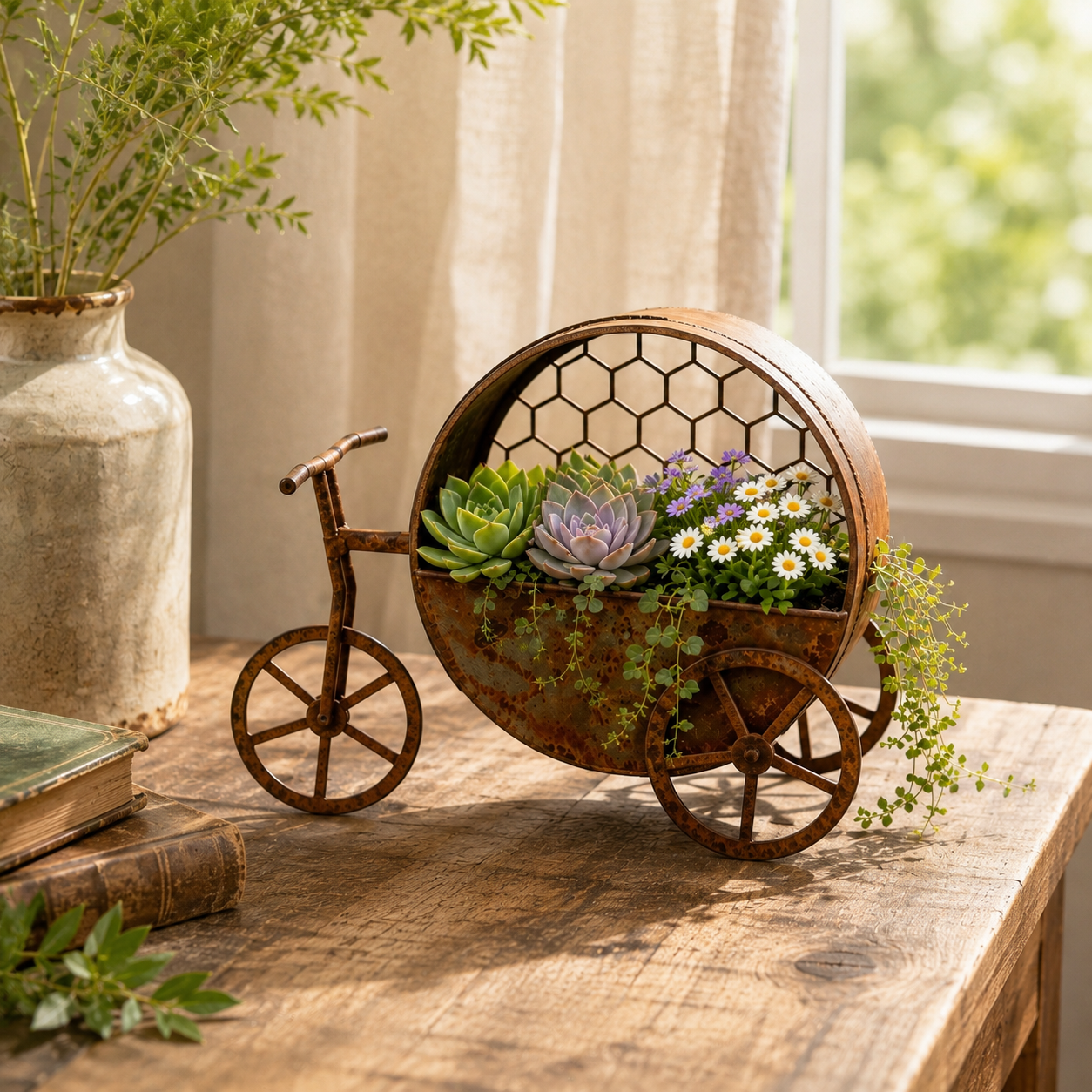 Vintage Bicycle Garden Planter