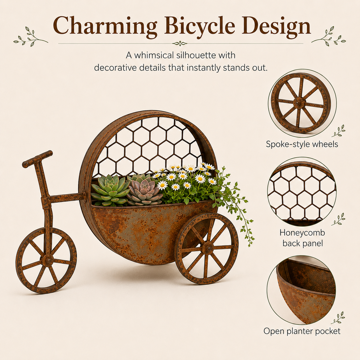 Vintage Bicycle Garden Planter