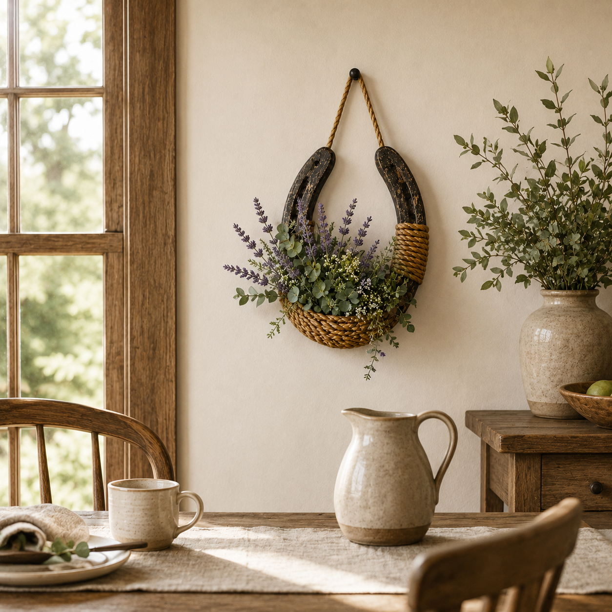 Vintage Horseshoe Wall Planter 