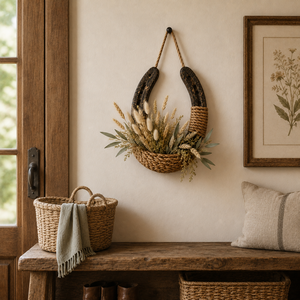 Vintage Horseshoe Wall Planter 