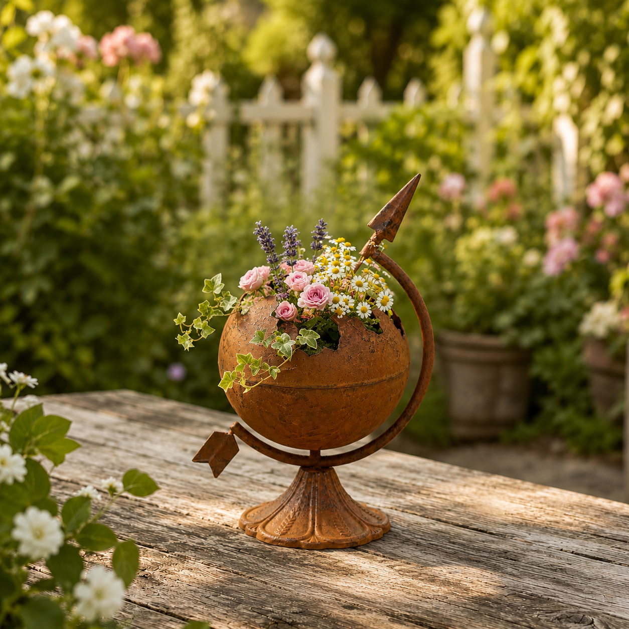 🌿 Vintage Globe Planter