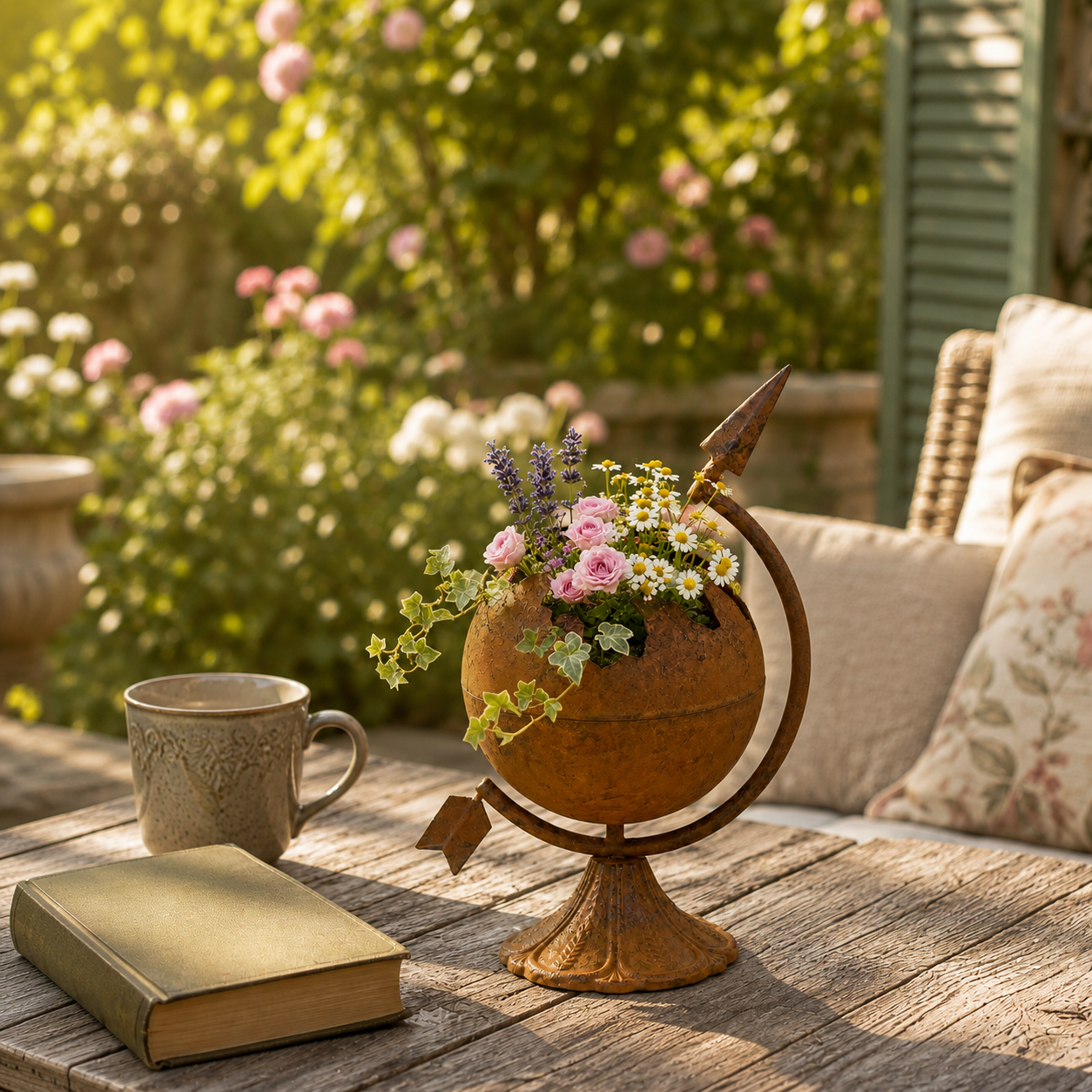 🌿 Vintage Globe Planter