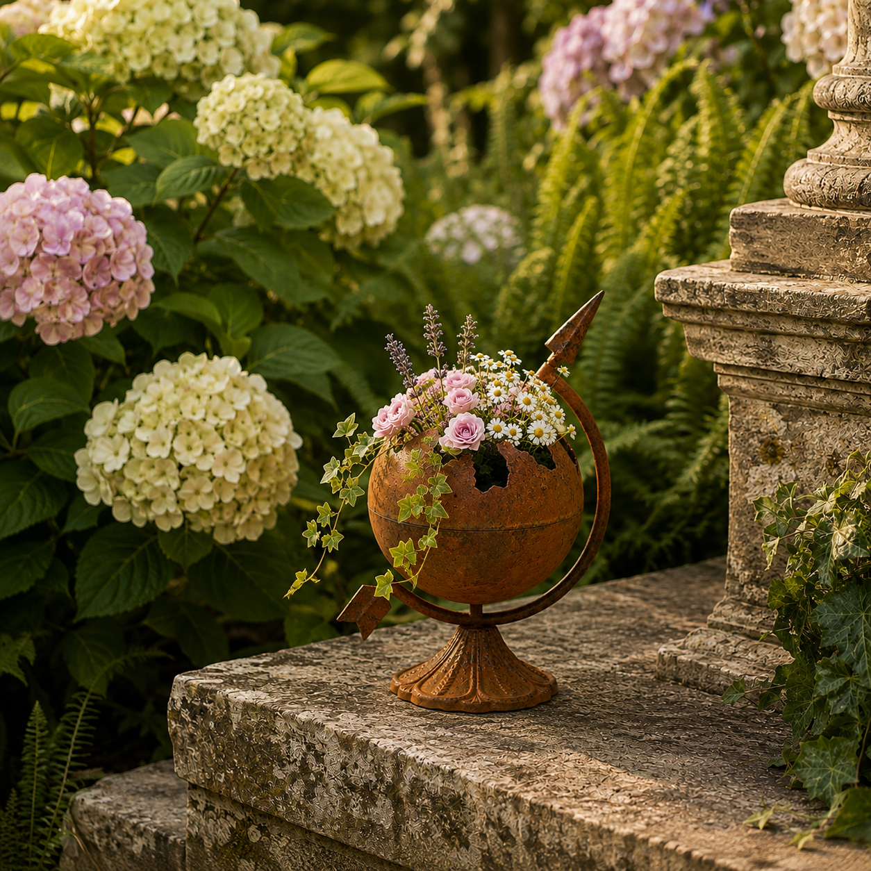 🌿 Vintage Globe Planter