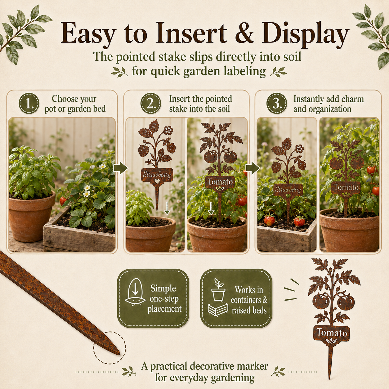 Garden Plant Marker Stakes