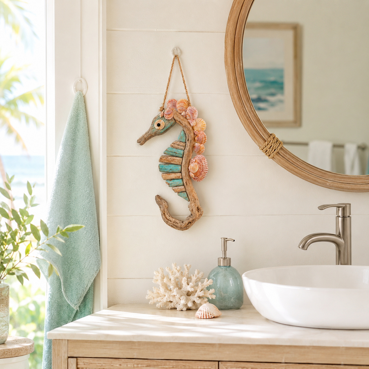 Coastal Seahorse Wall Hanging Decor