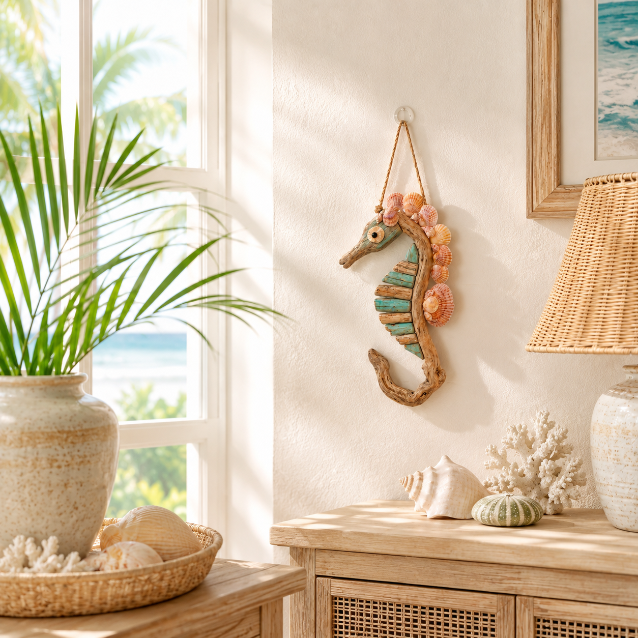 Coastal Seahorse Wall Hanging Decor