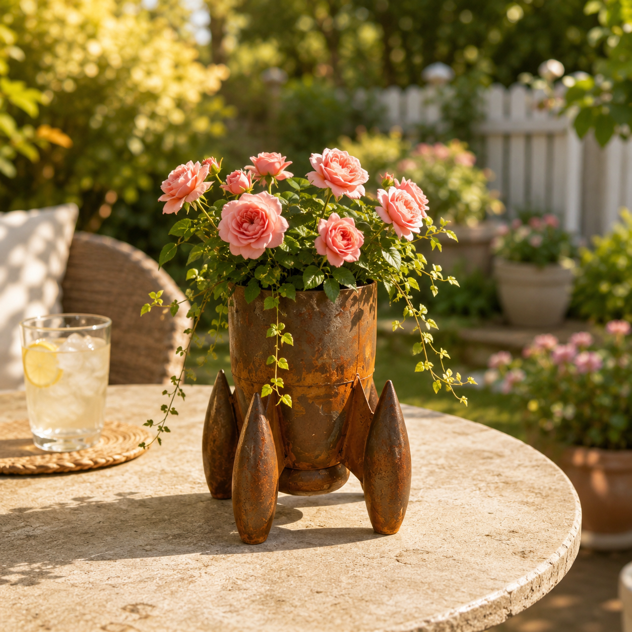 Vintage Rocket Planter