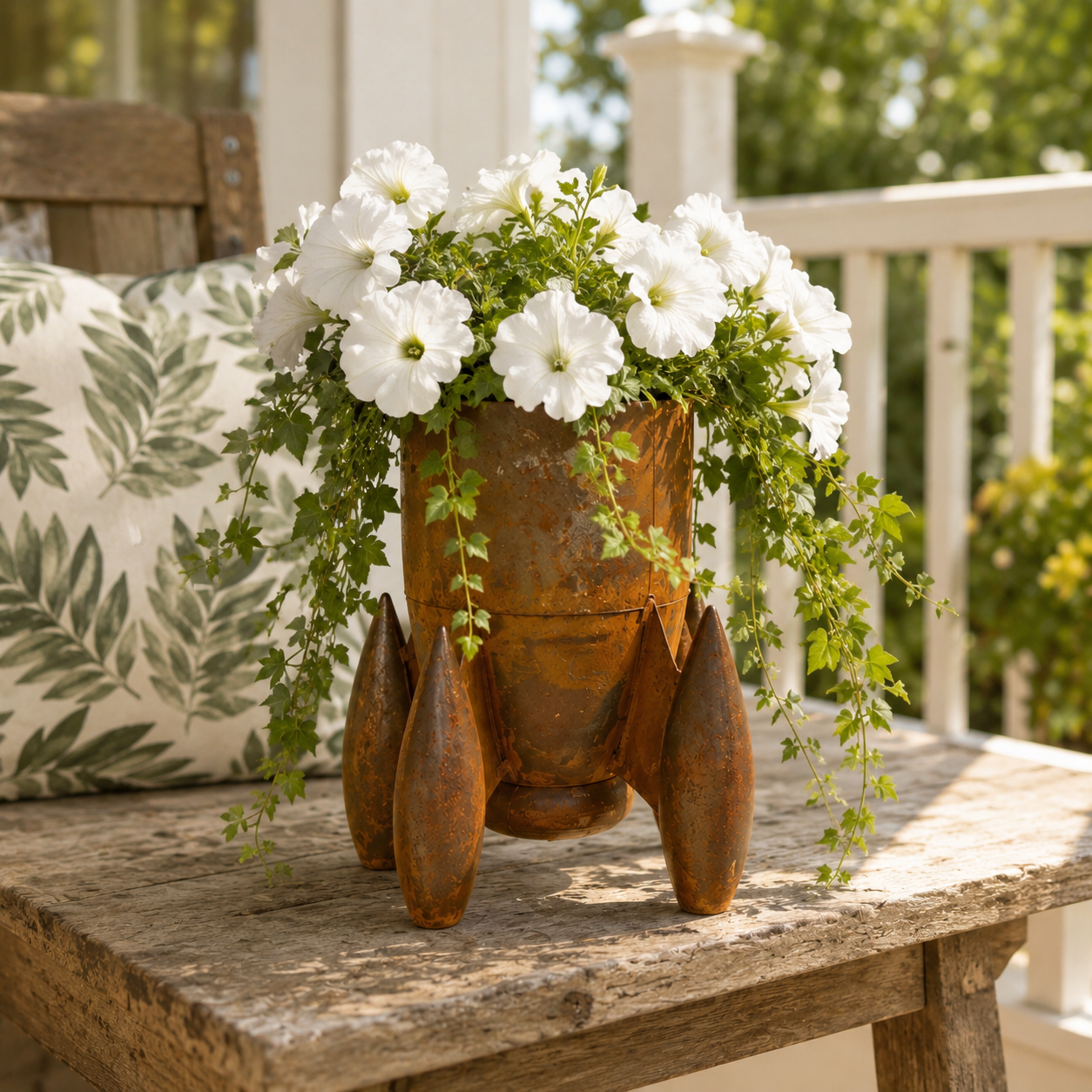 Vintage Rocket Planter