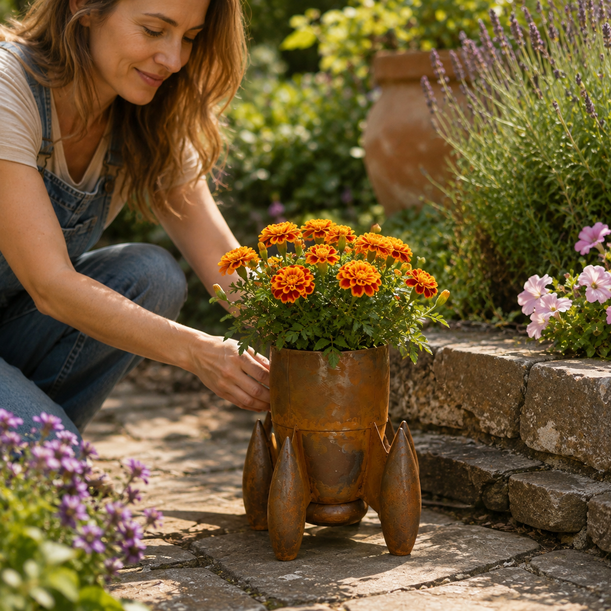 Vintage Rocket Planter
