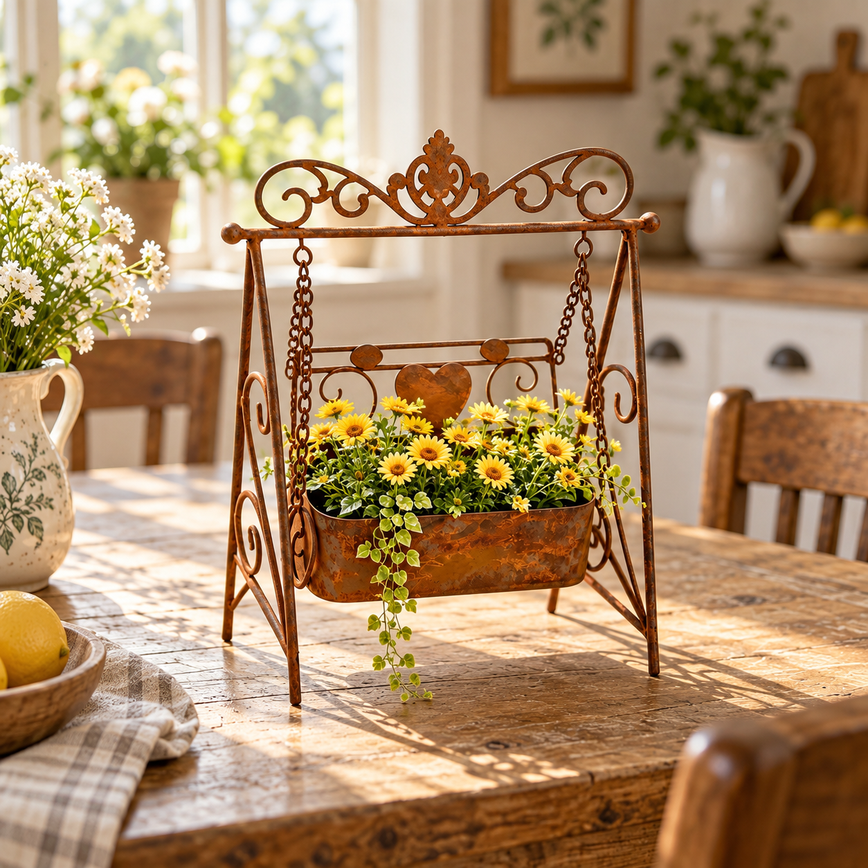Vintage Swing Planter Product Description