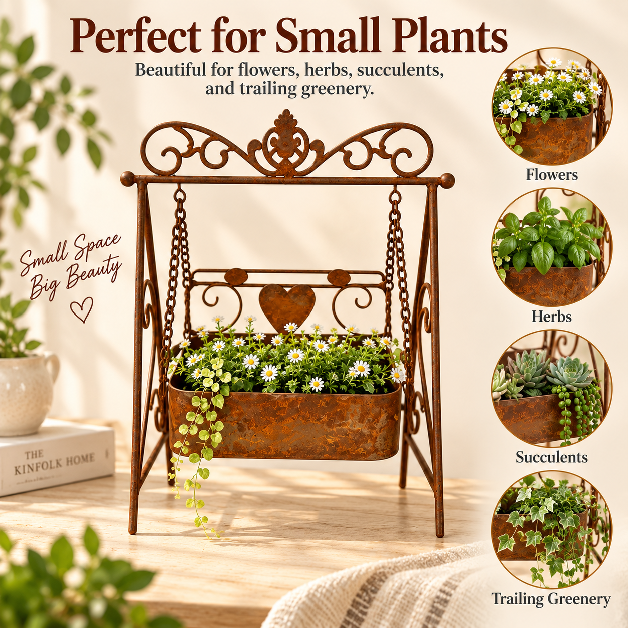 Vintage Swing Planter Product Description
