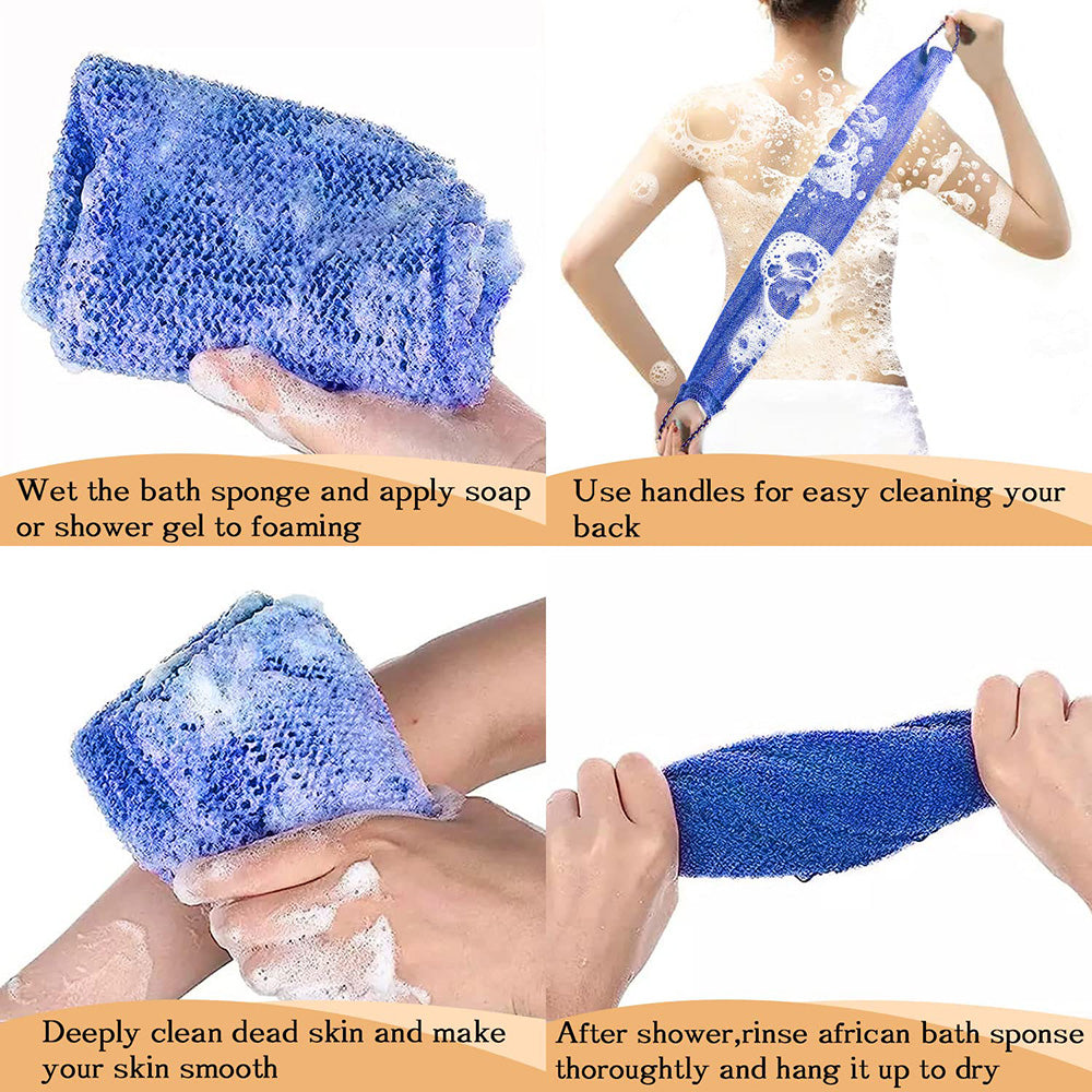3 Pcs - African Bath Sponge Exfoliating Net
