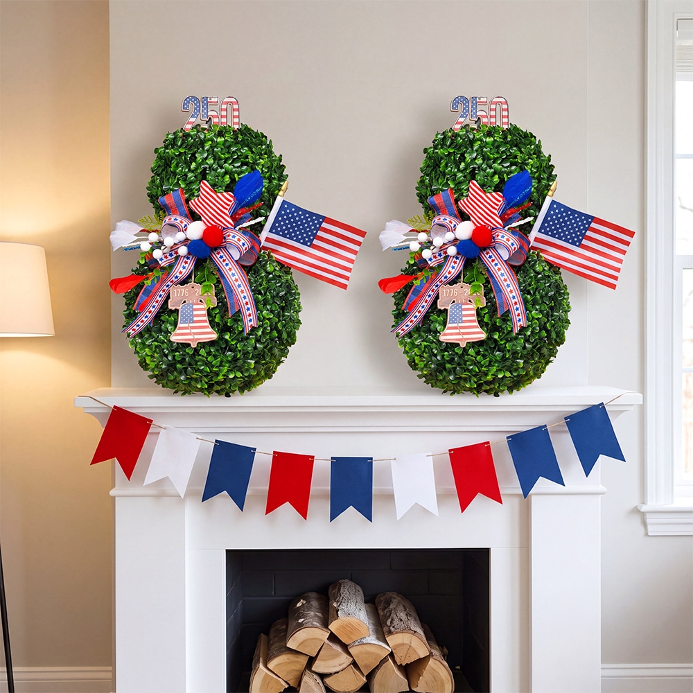 Patriotic Garden Topiary – 4th of July Outdoor Decor