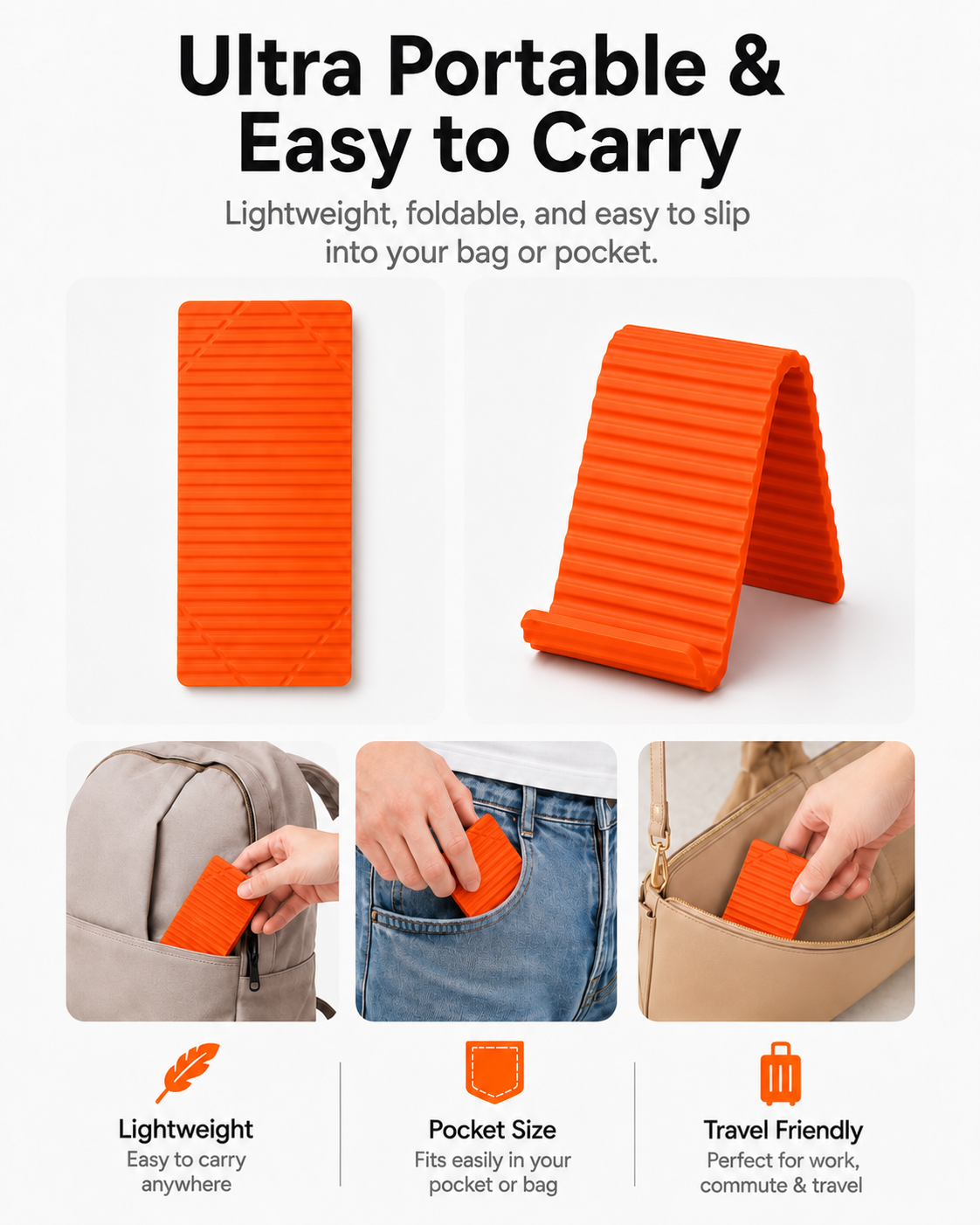 Portable Silicone Foldable Phone Stand