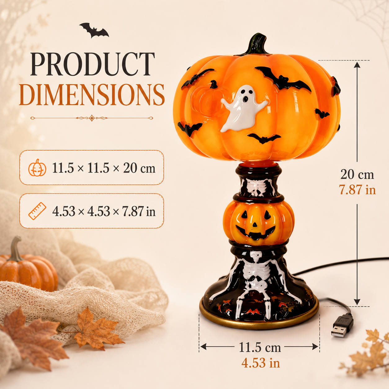 Light Up Halloween with a Cute Pumpkin Ghost Glow 🎃👻