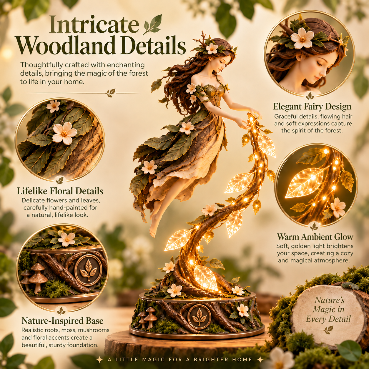 Enchanted Forest Fairy Light Sculpture🌿