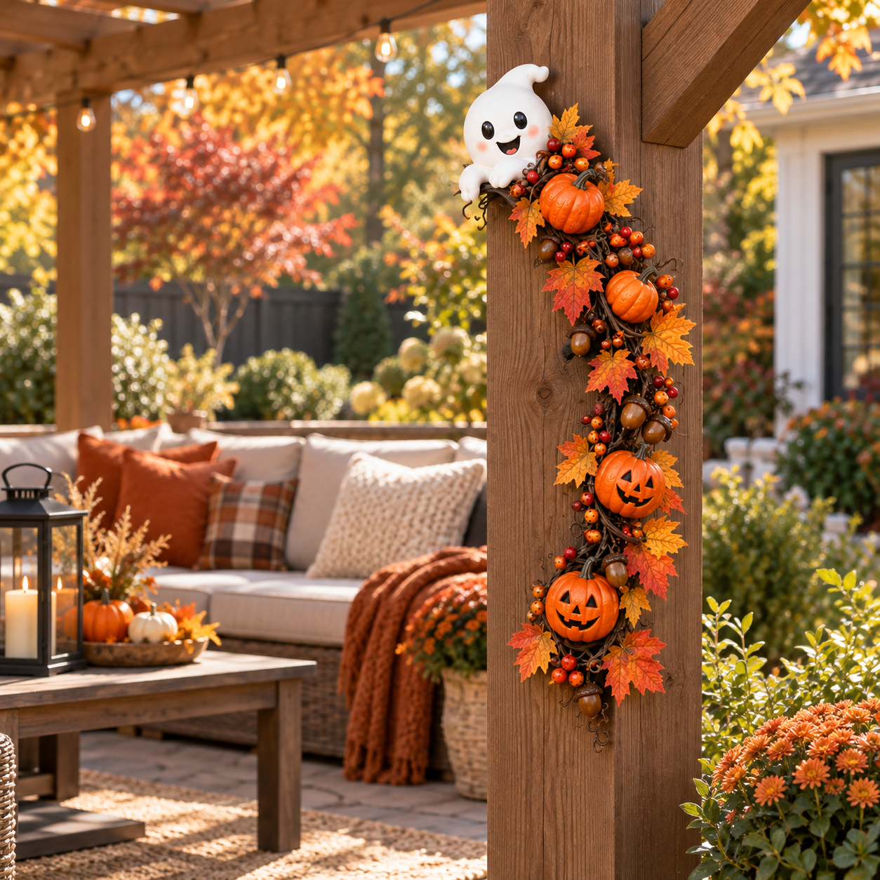 Fall Ghost & Pumpkin Mailbox Decoration🎃
