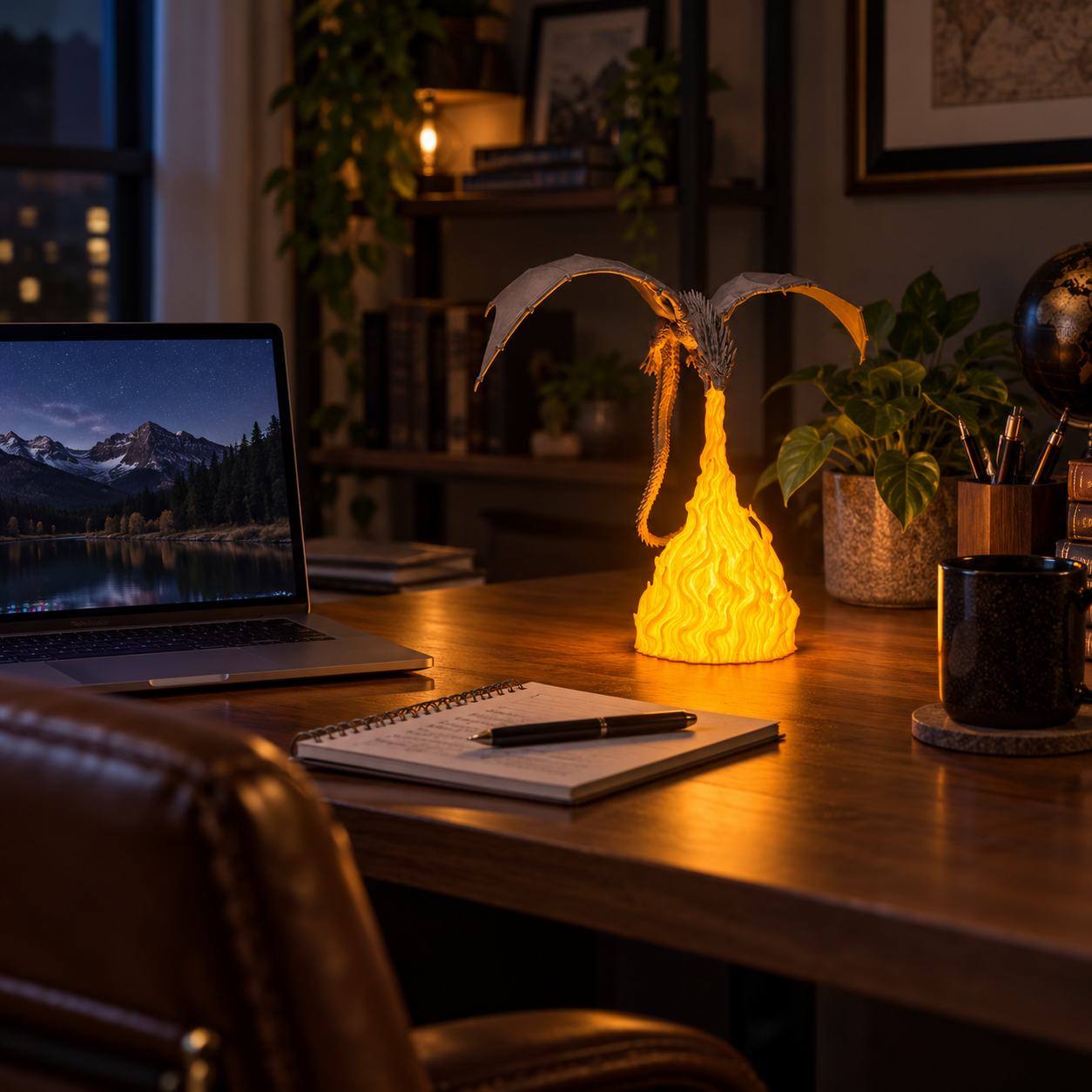 Flame-Breathing Dragon LED Table Lamp🐉