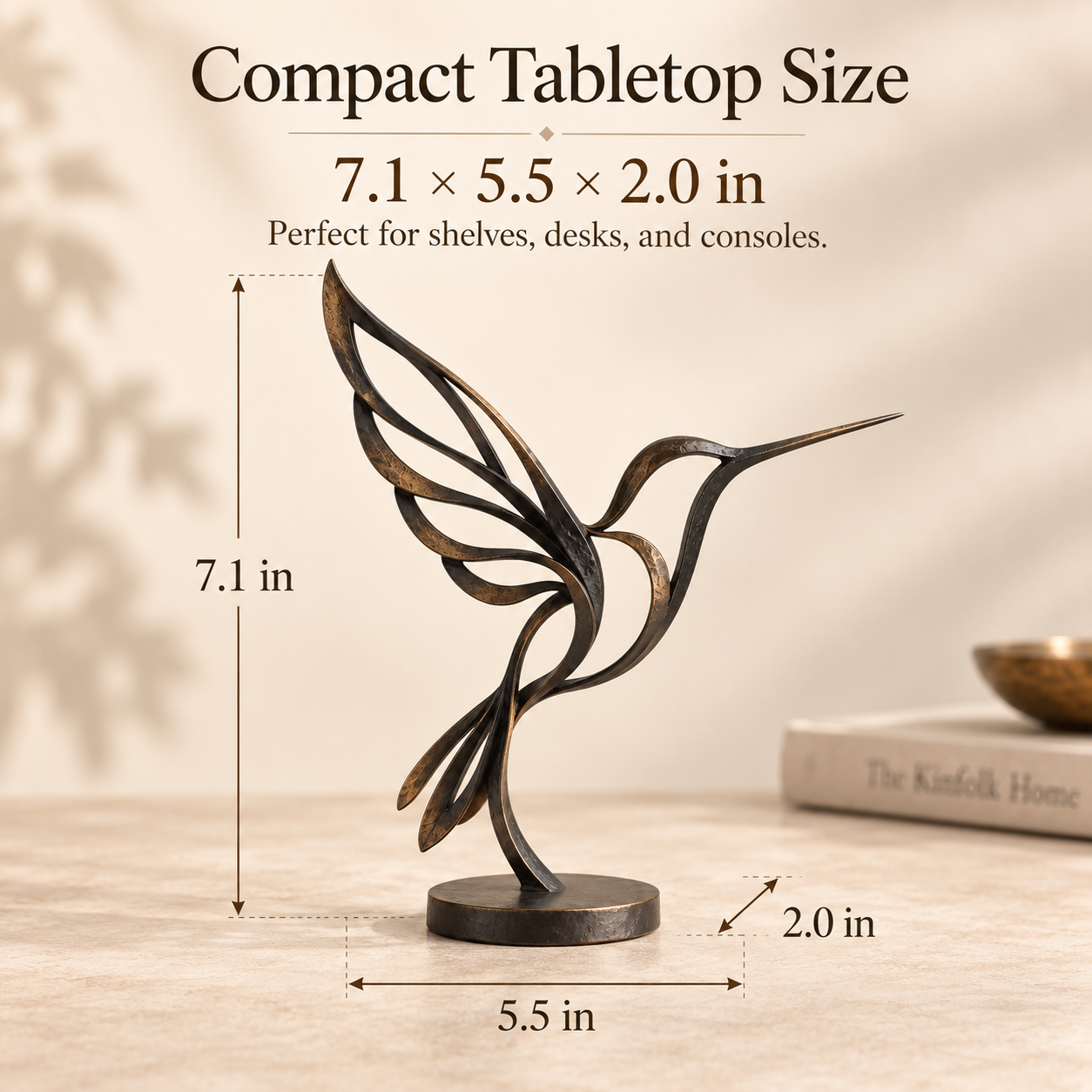 Abstract Hummingbird Iron Sculpture🐦