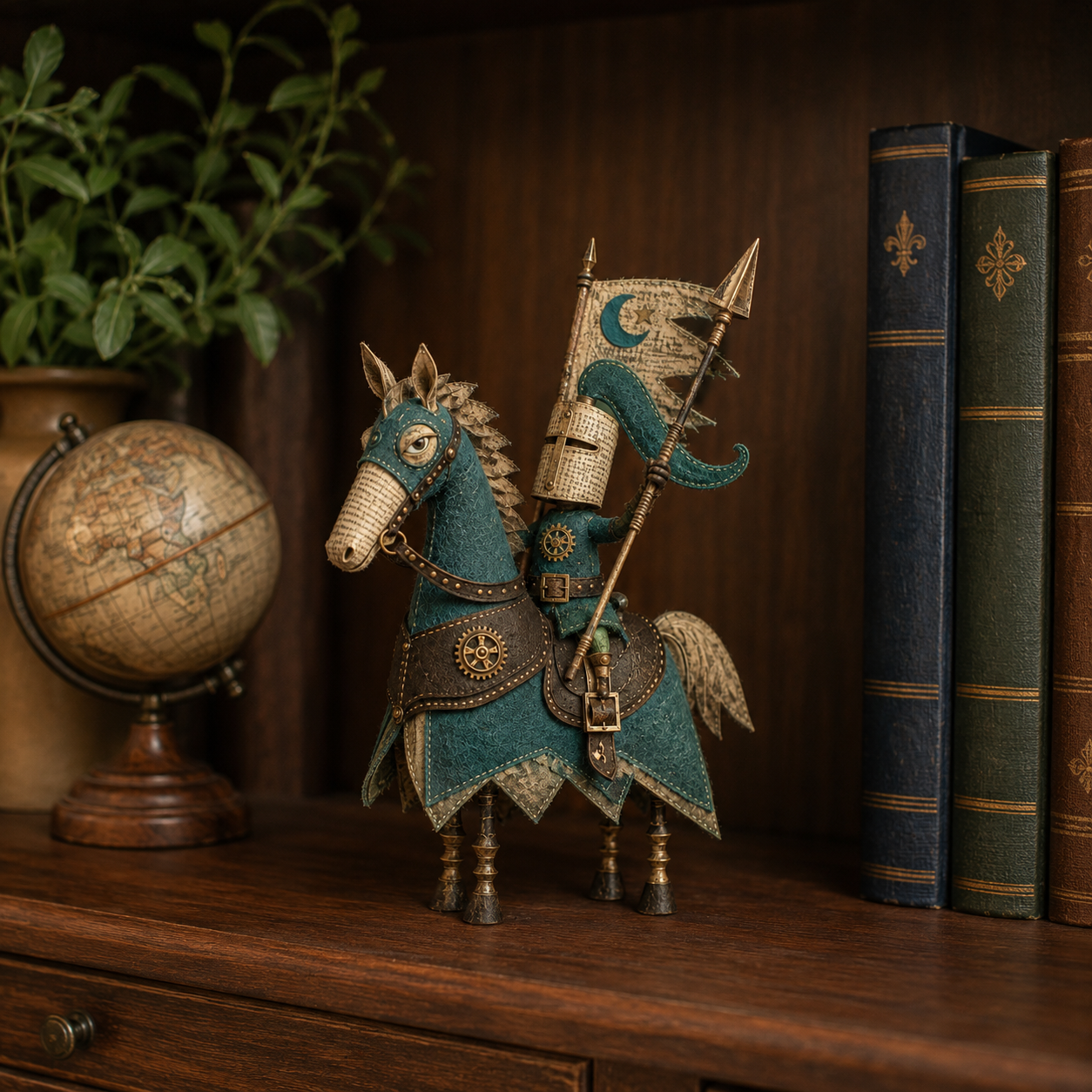Vintage Storybook Medieval Rider Sculpture🏇