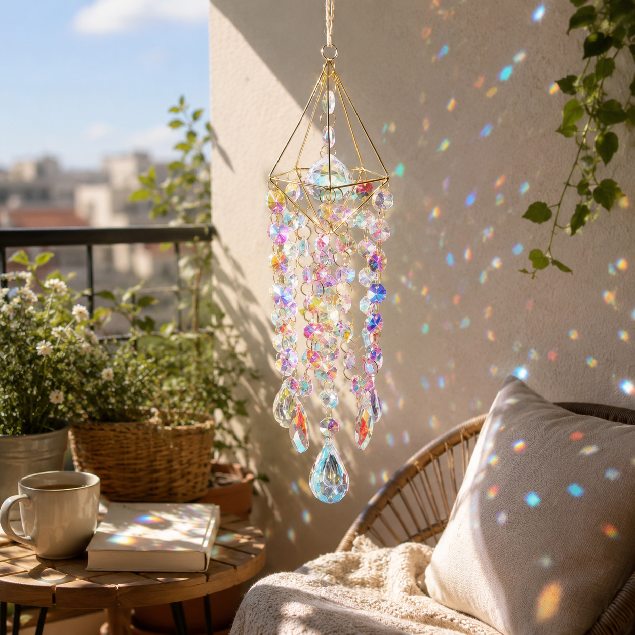 Crystal Prism Sun Catcher Hanging Ornament