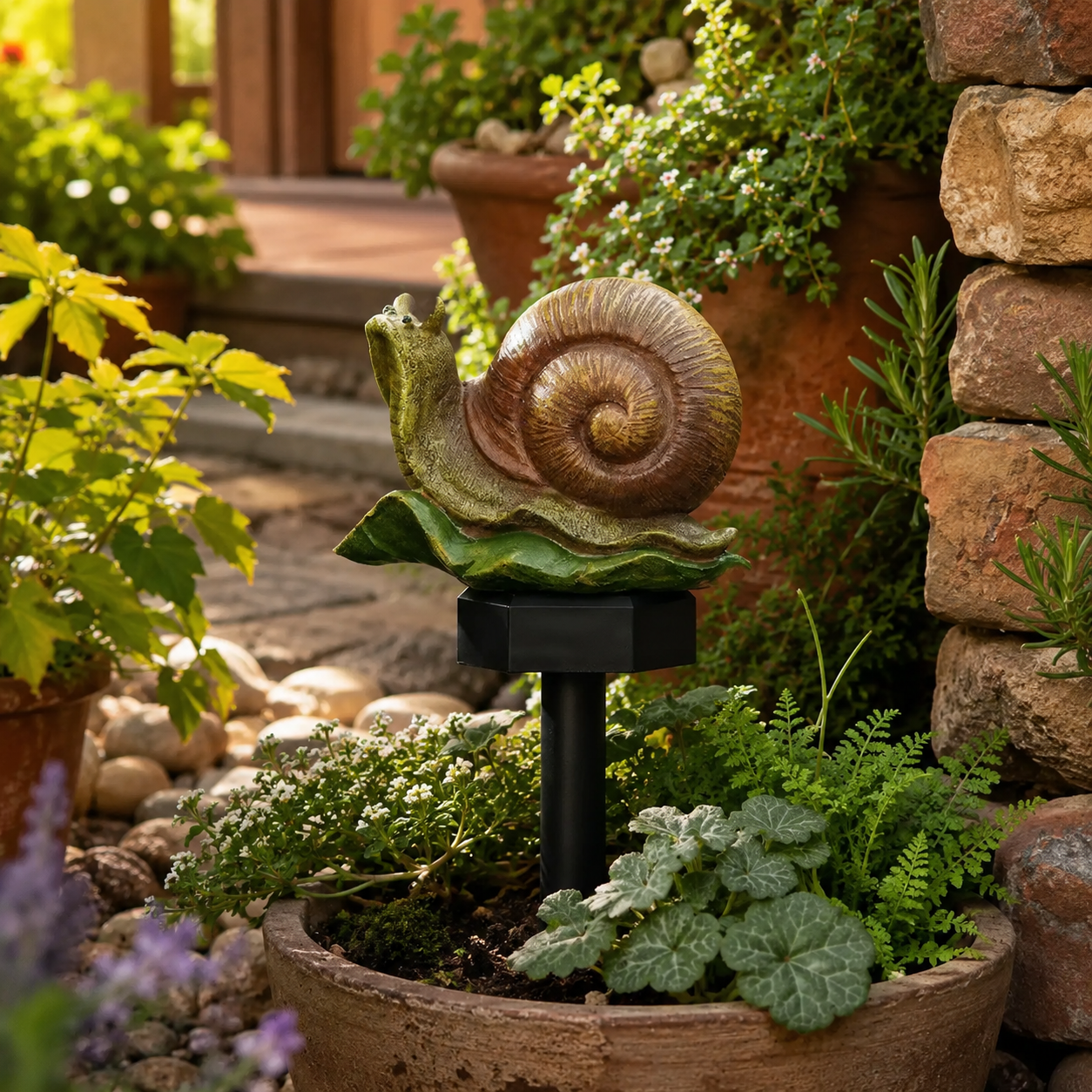 Solar Snail Garden Stake Light（2-Pack）