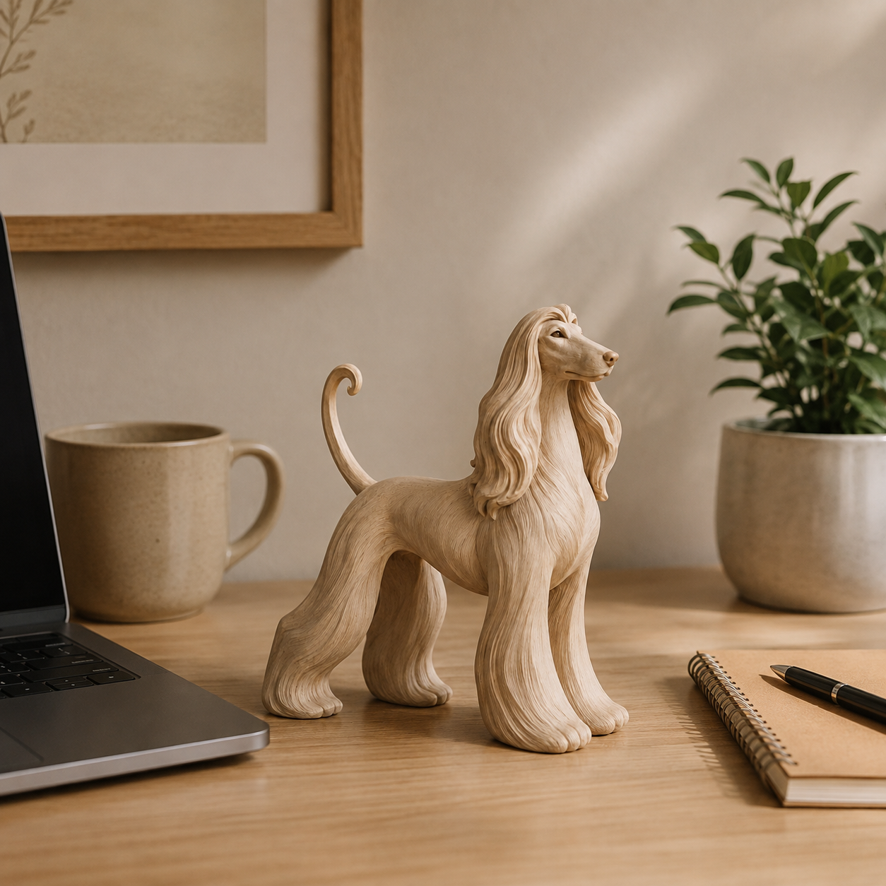 Elegant Afghan Hound Sculpture