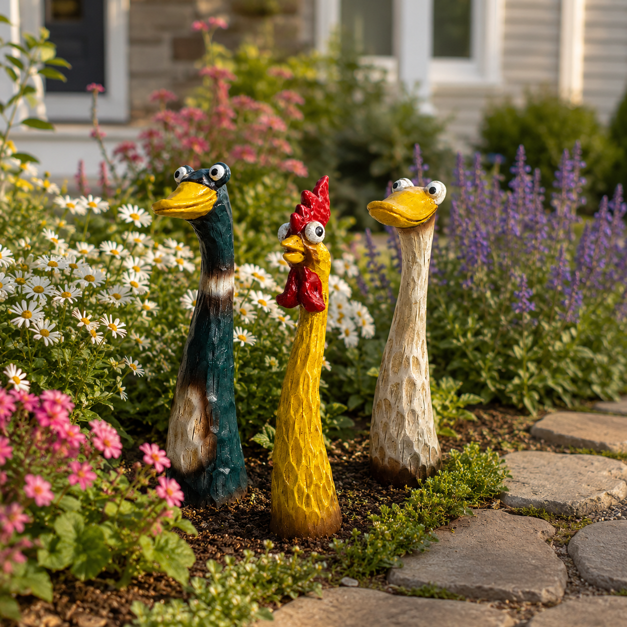 Funny Resin Chicken & Duck Garden Decor Adds Playful Charm to Your Yard 🐔🦆🌿