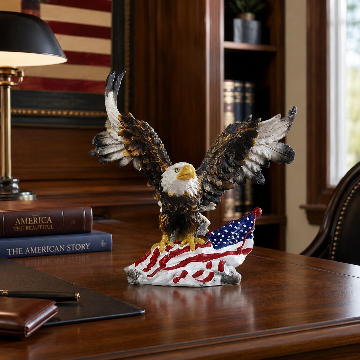 Patriotic Eagle Figurine – "Soaring Freedom"