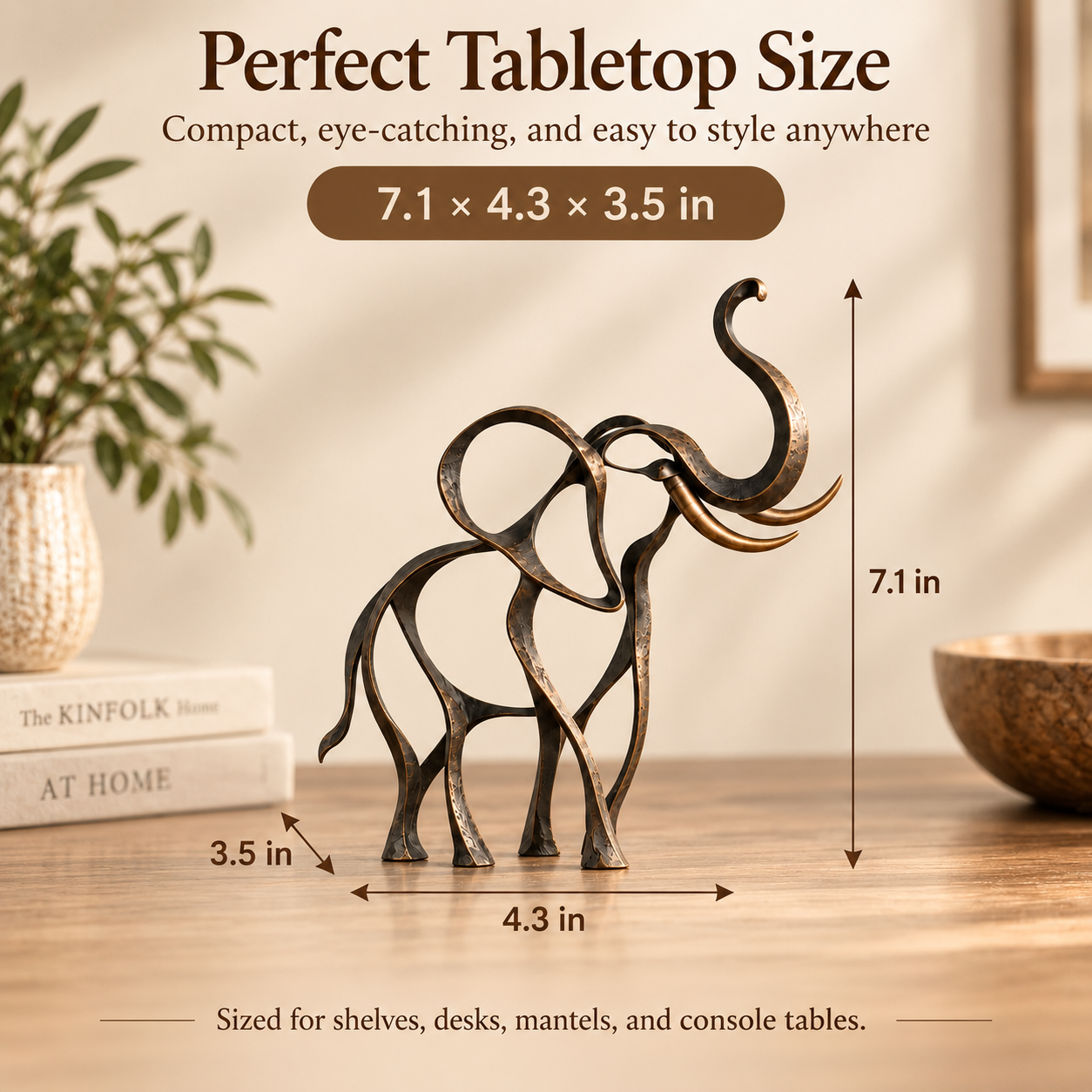 Abstract Iron Elephant Sculpture🐘