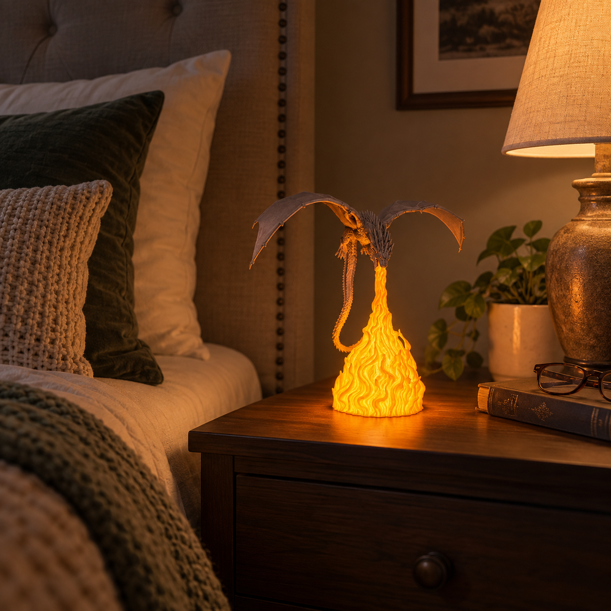Flame-Breathing Dragon LED Table Lamp🐉