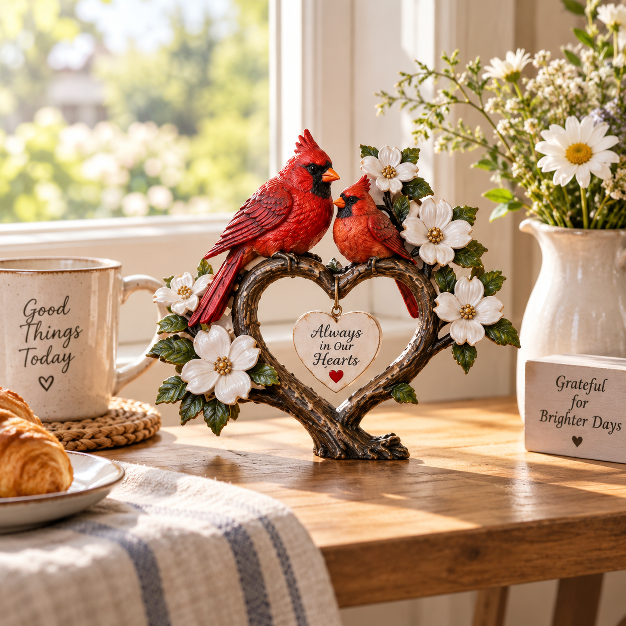 Red Cardinal Memorial Figurine
