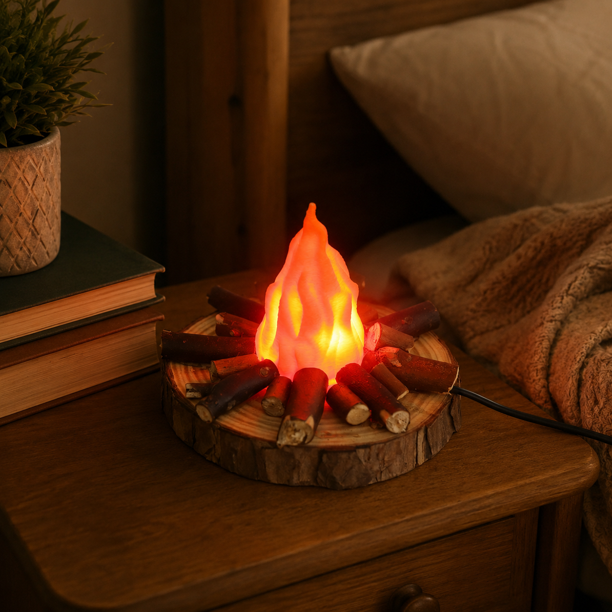 🏕️ Mini Campfire Night Light