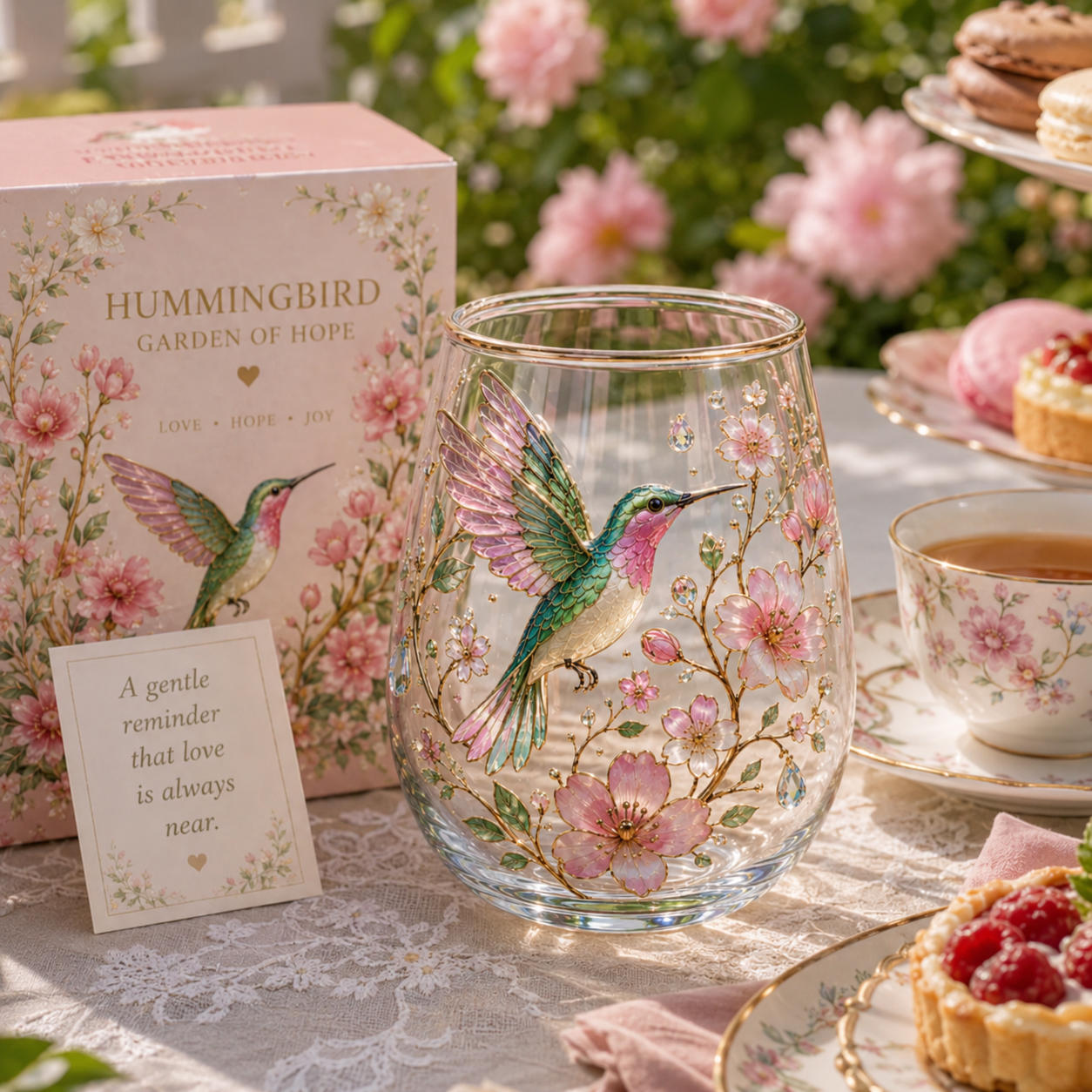 🌸🌿 Limited Edition 2026 Garden Morning Bliss Glass Tea Cup☀️☕