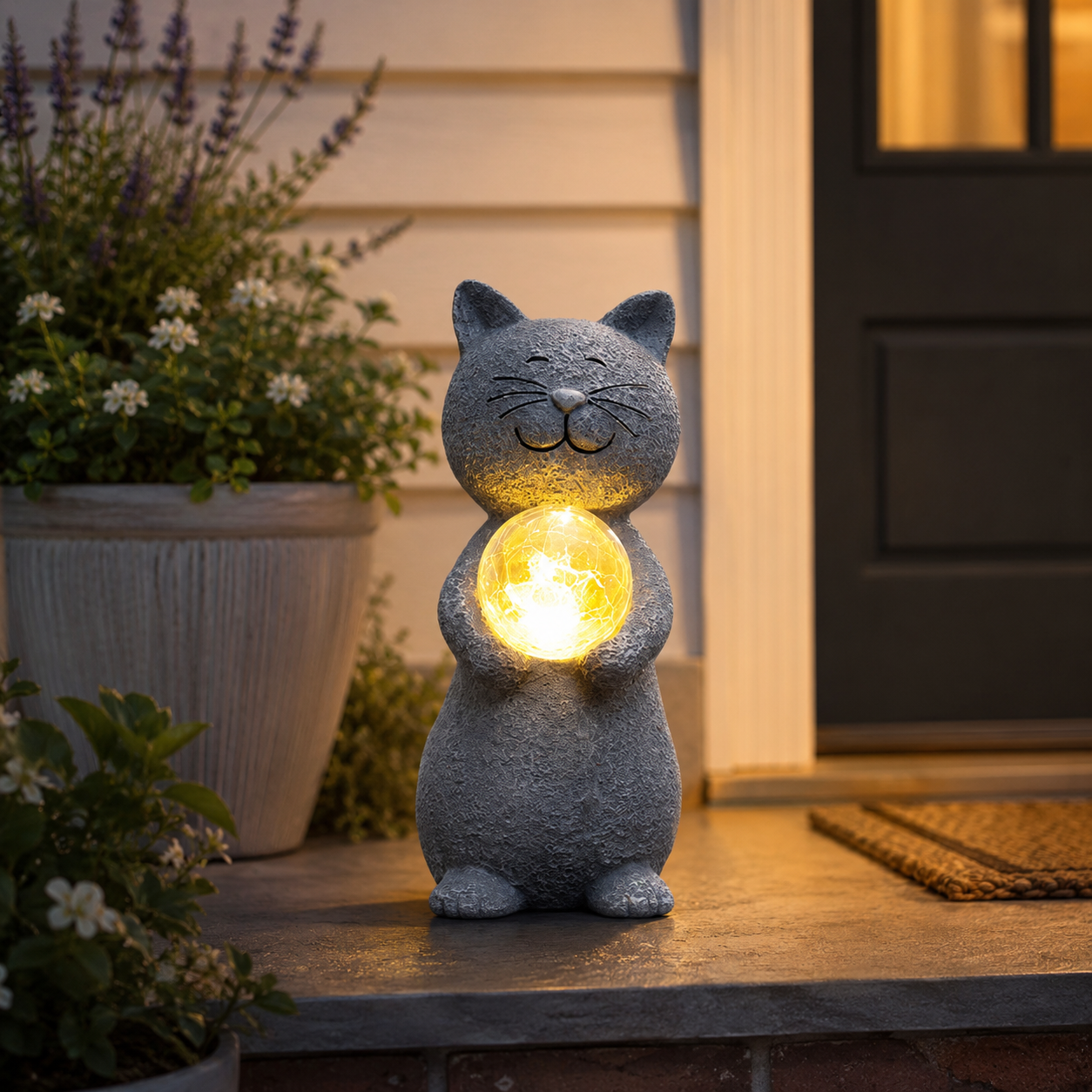 Cat Garden Light Statue｜Cute Cat Outdoor Decor
