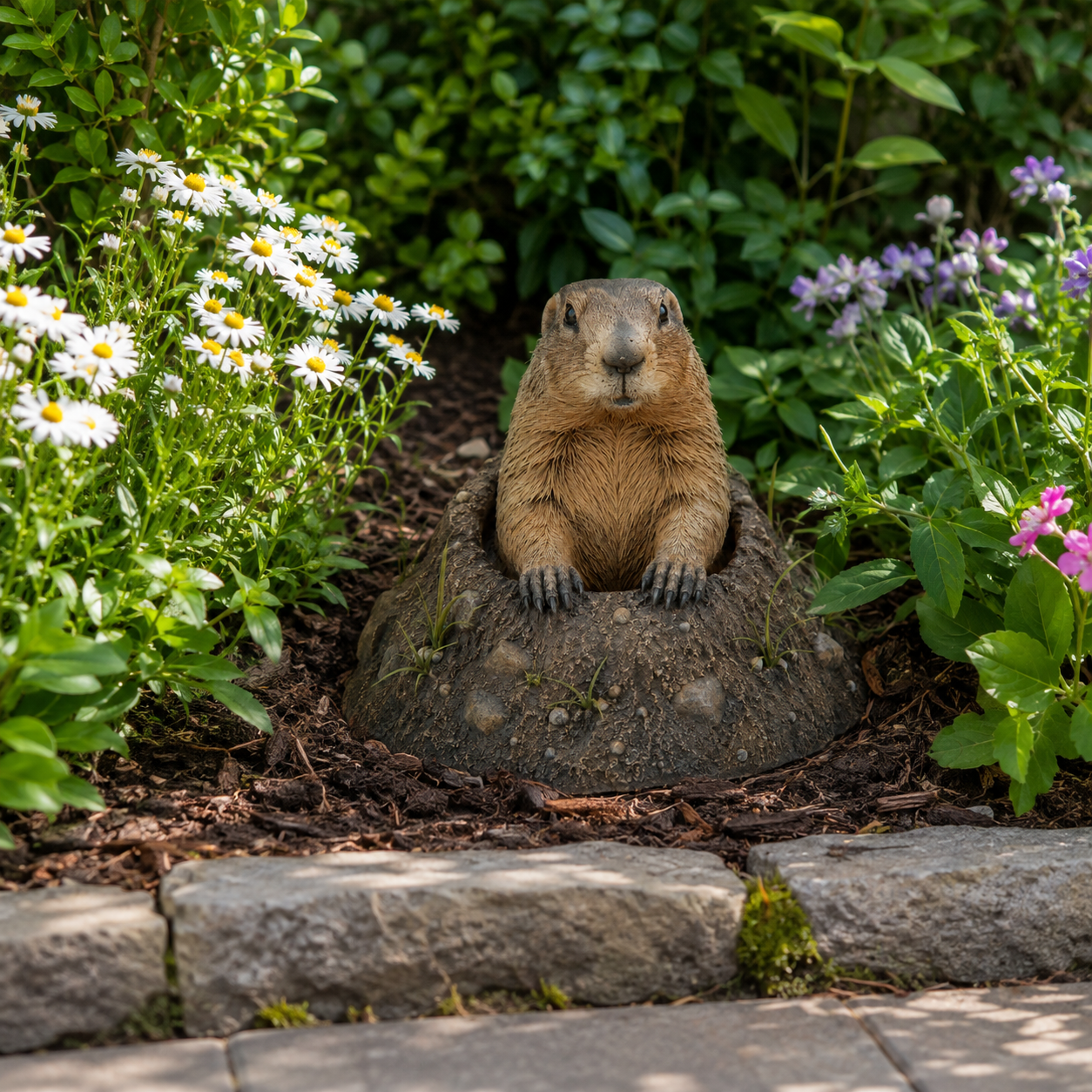 Groundhog Garden Statue