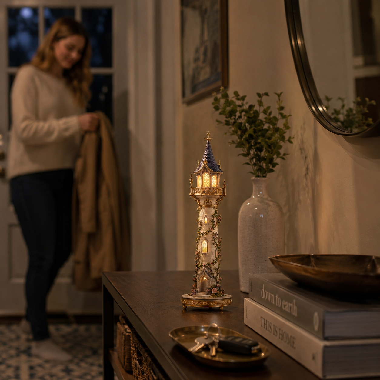 🏰 Enchanted Tower LED Accent Lamp – Romantic Resin Fairy-Tale Décor ✨