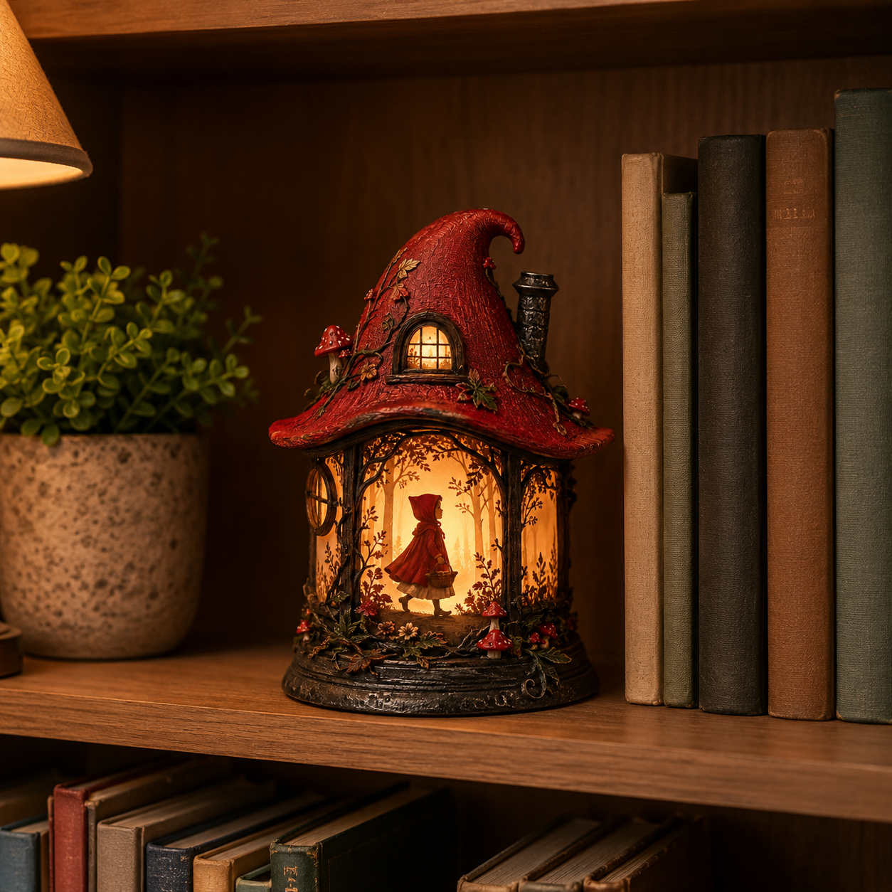 Enchanted Little Red Riding Hood Forest Lantern 🏮🍄✨