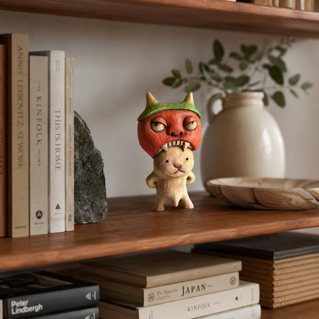 👹 Monster Cat Resin Figurine – Cute & Creepy Statement Décor