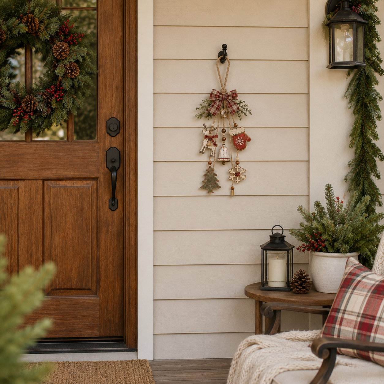 Lighted Rustic Christmas Hanging Decoration