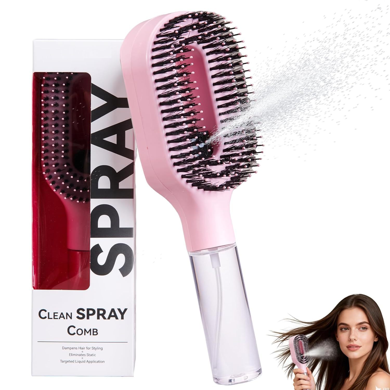 2-in-1 Spray Hair Brush