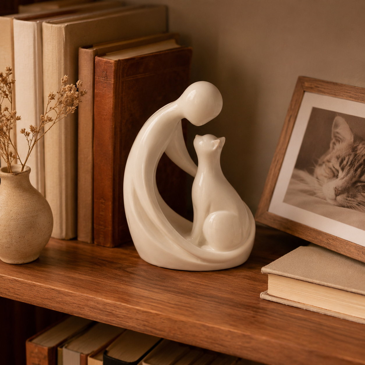 Forever Beside Me Cat Memorial Figurine